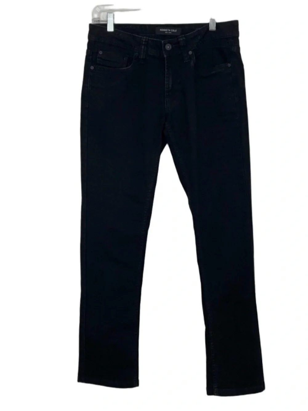 Kenneth Cole Men's Slim Fit Stretch Denim Black Jeans 30W x 32L